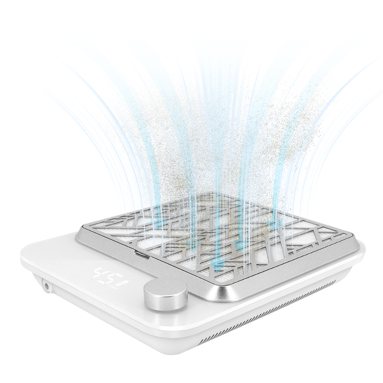 Nail Dust Collector with Brushless Turbine Motor - Black & Gold