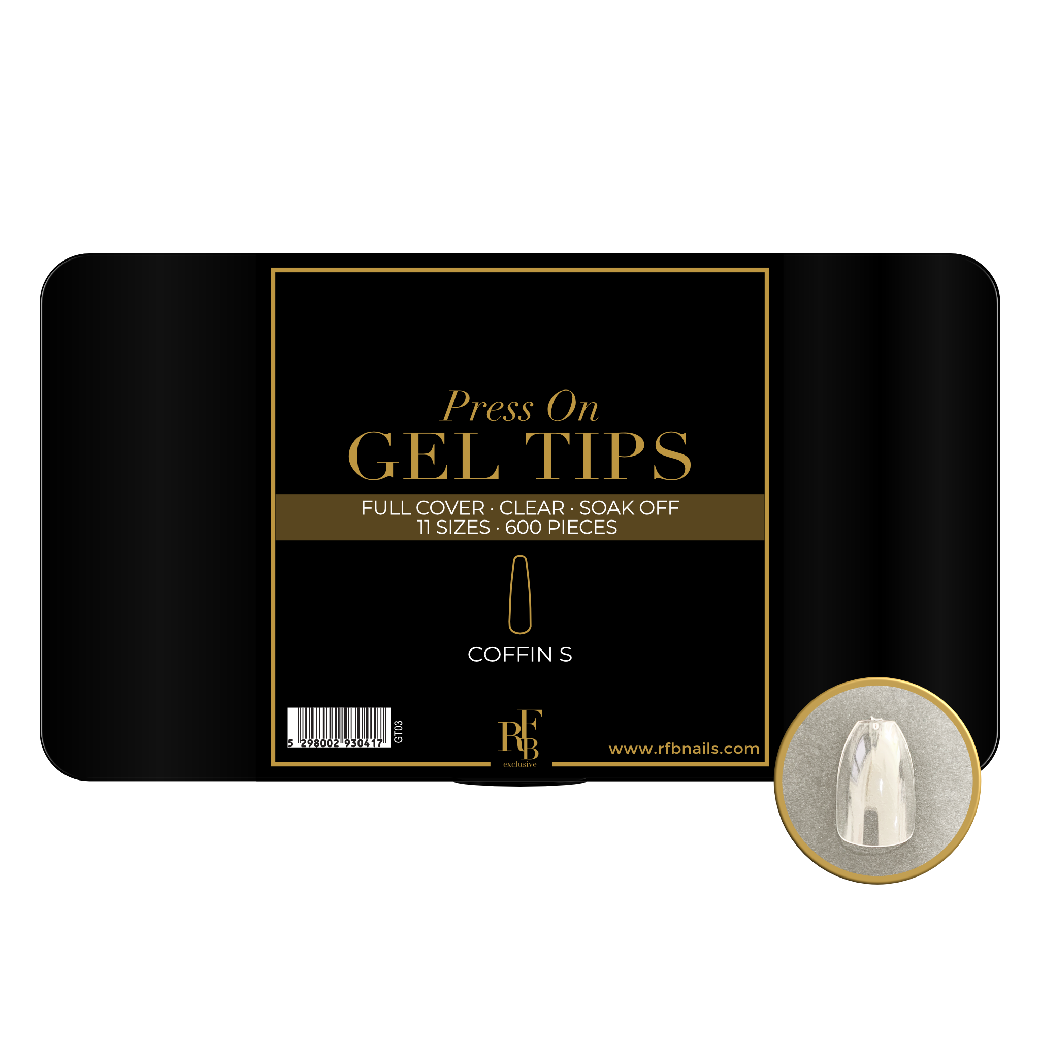 Gel Tips Coffin Short · 600pcs