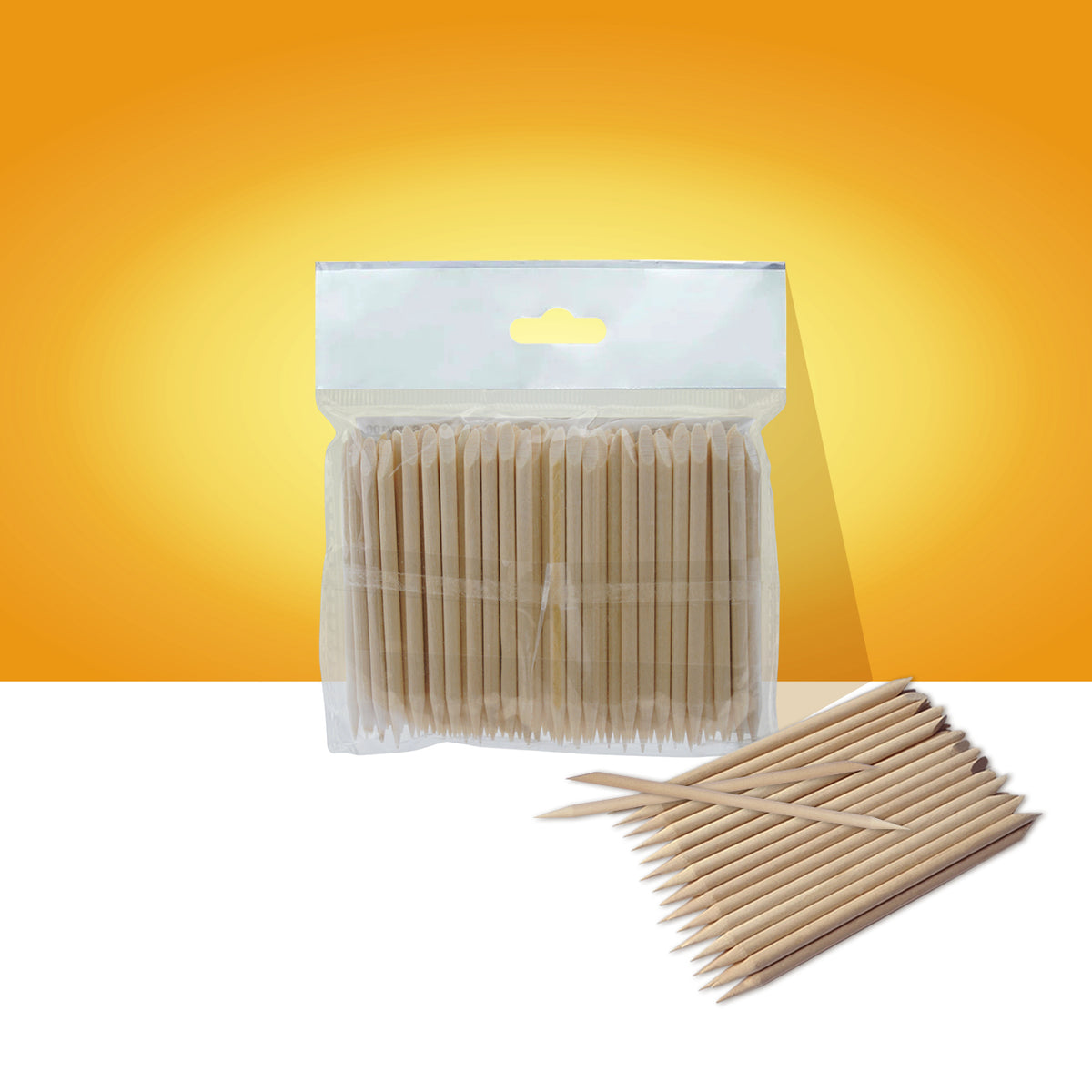 Orange Stick Staleks Pro, Wooden 75mm - 100pcs