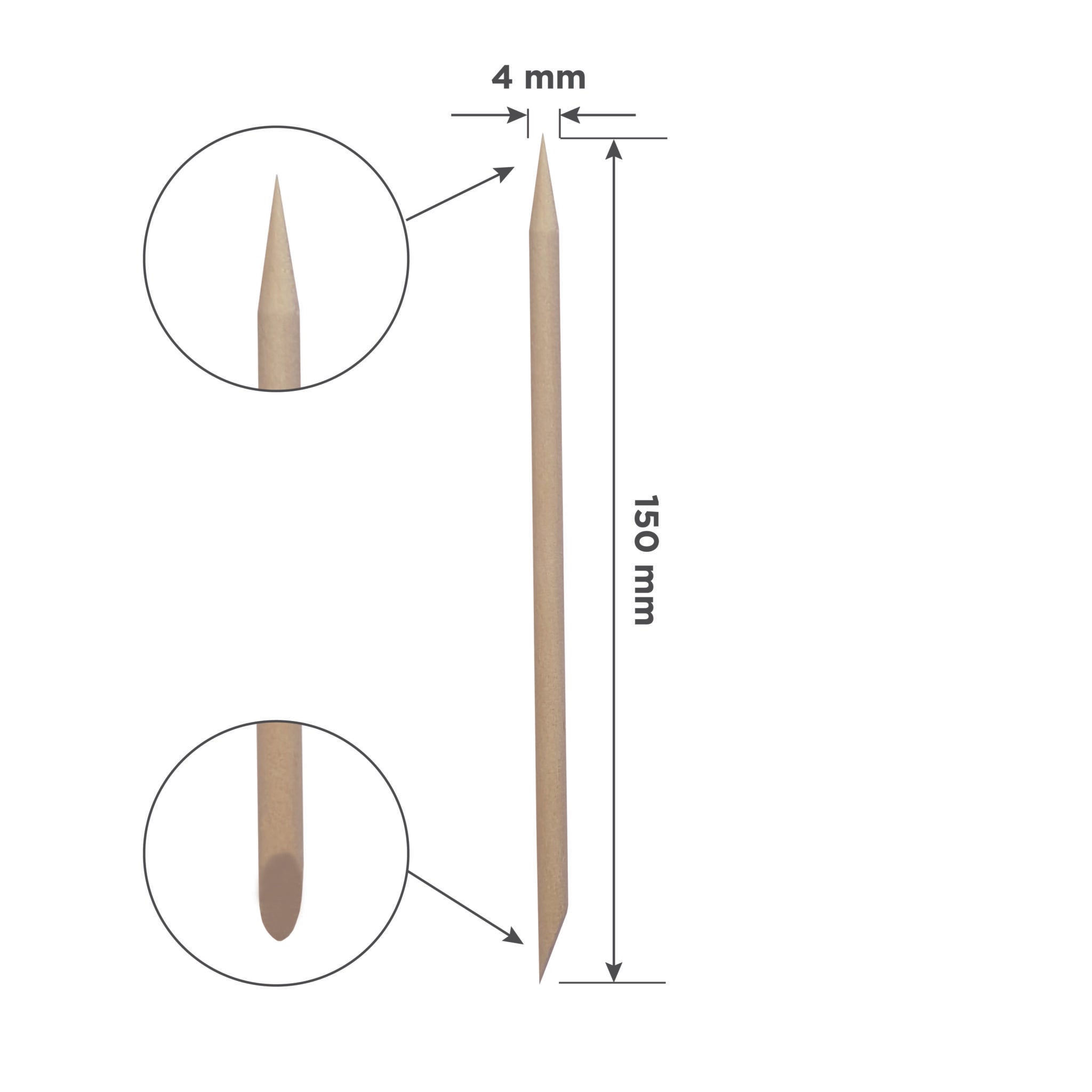 Orange Stick Staleks Pro, Wooden 150mm - 100pcs