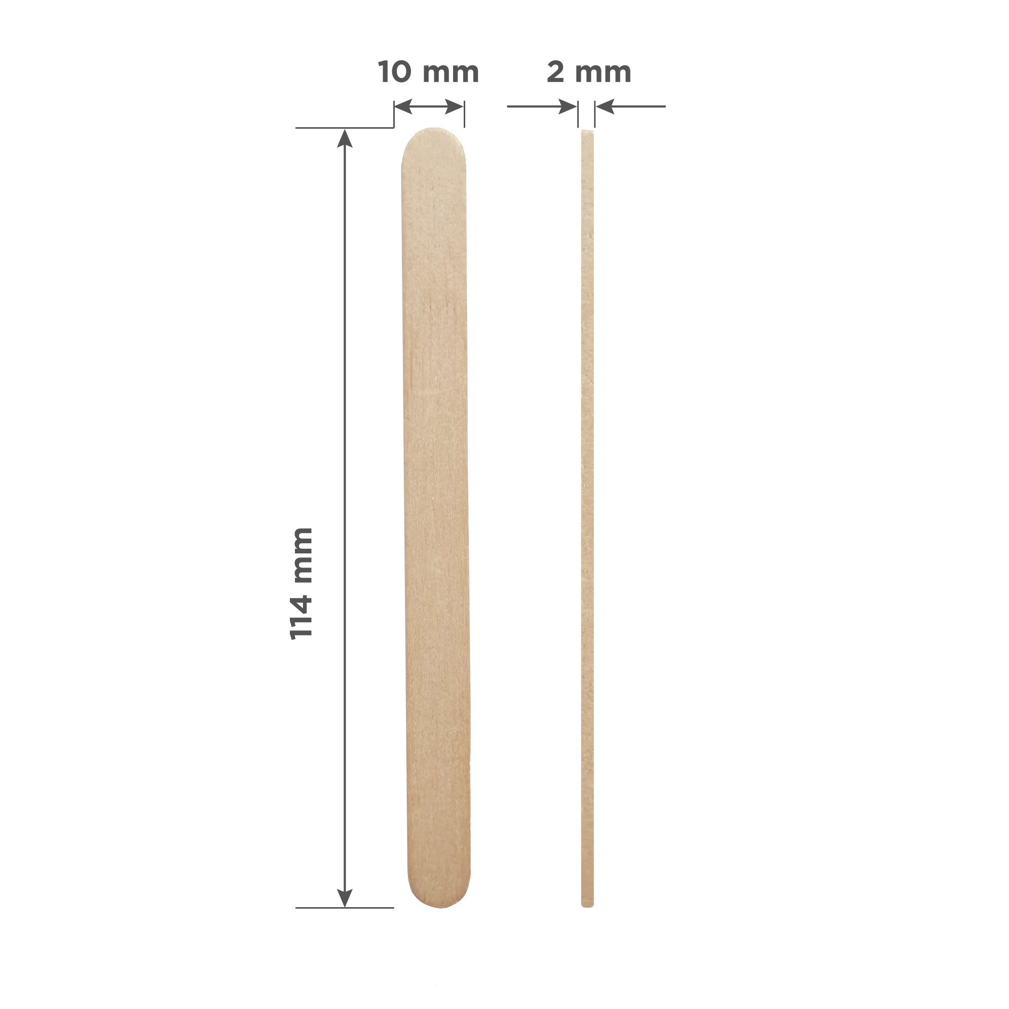 Wooden Wax applicator stick Expert 114x10mm - 100pcs