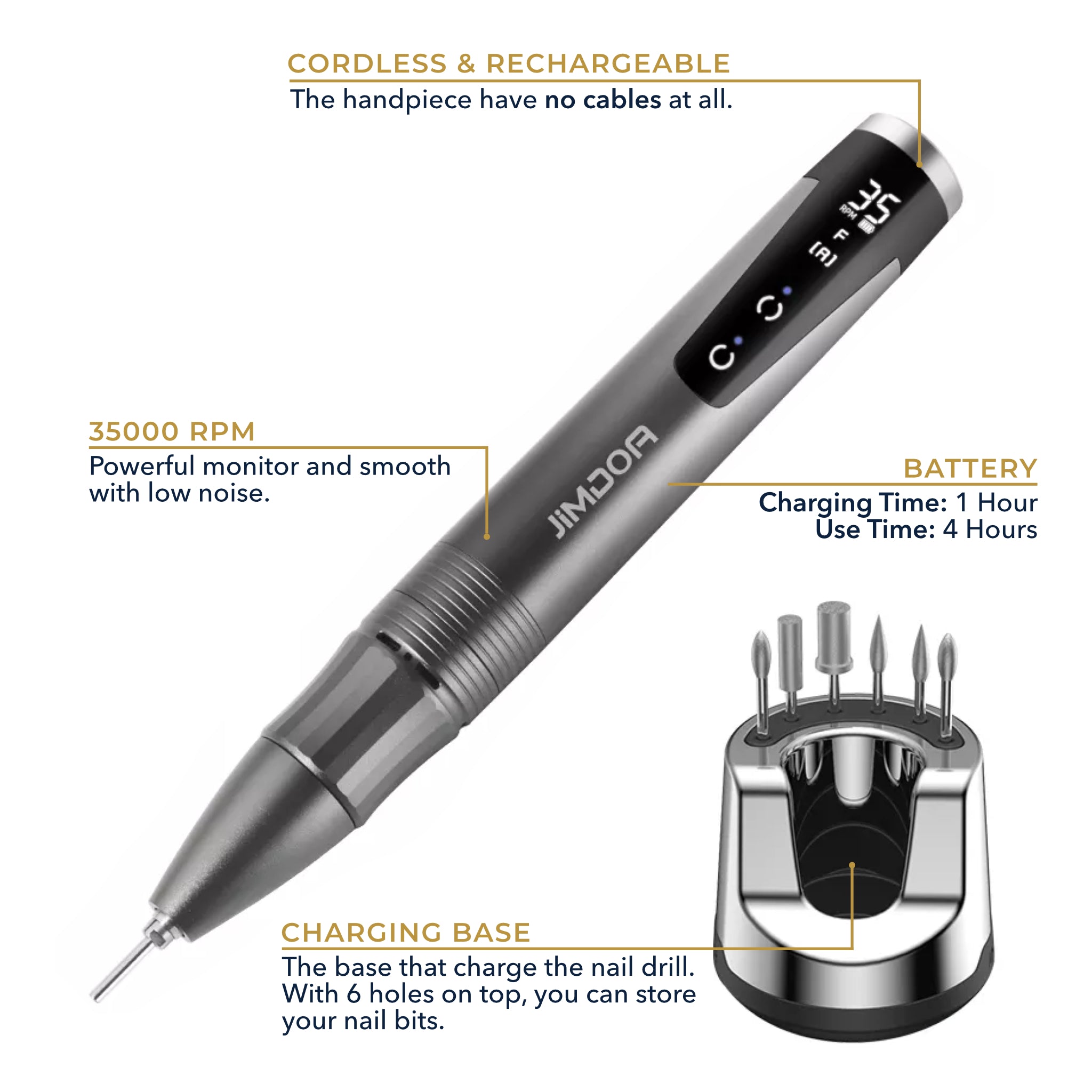 Nail Drill Cordless & Rechargeable