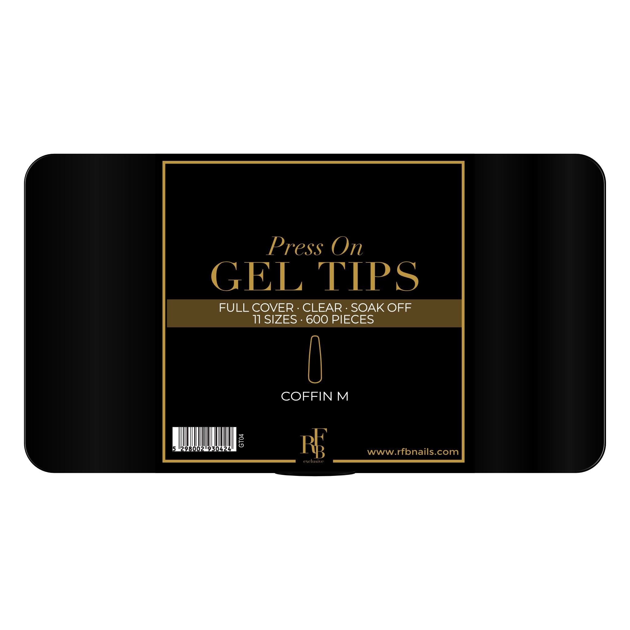 Gel Tips Coffin Medium · 600pcs