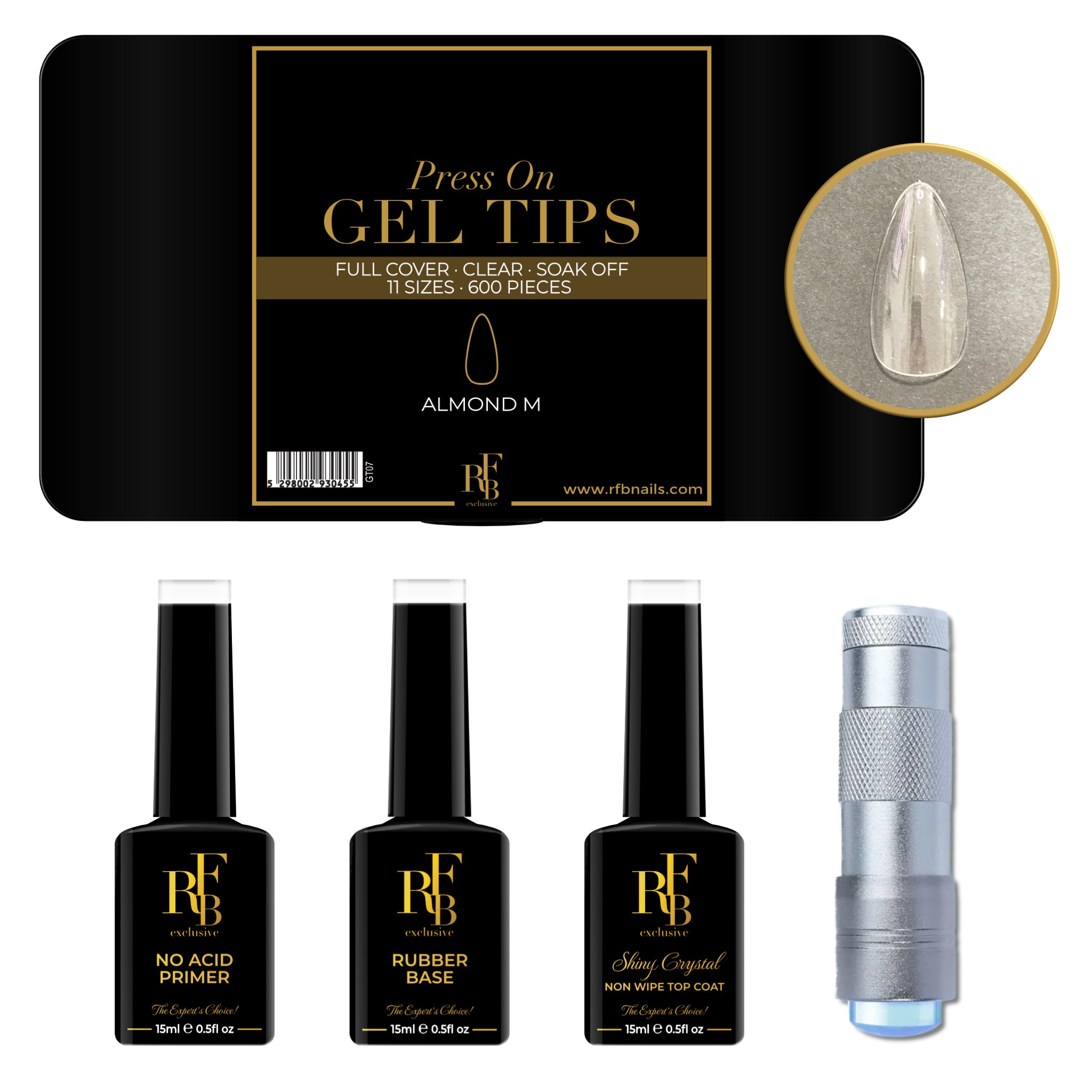 Gel Tips Starter Kit - Almond Medium