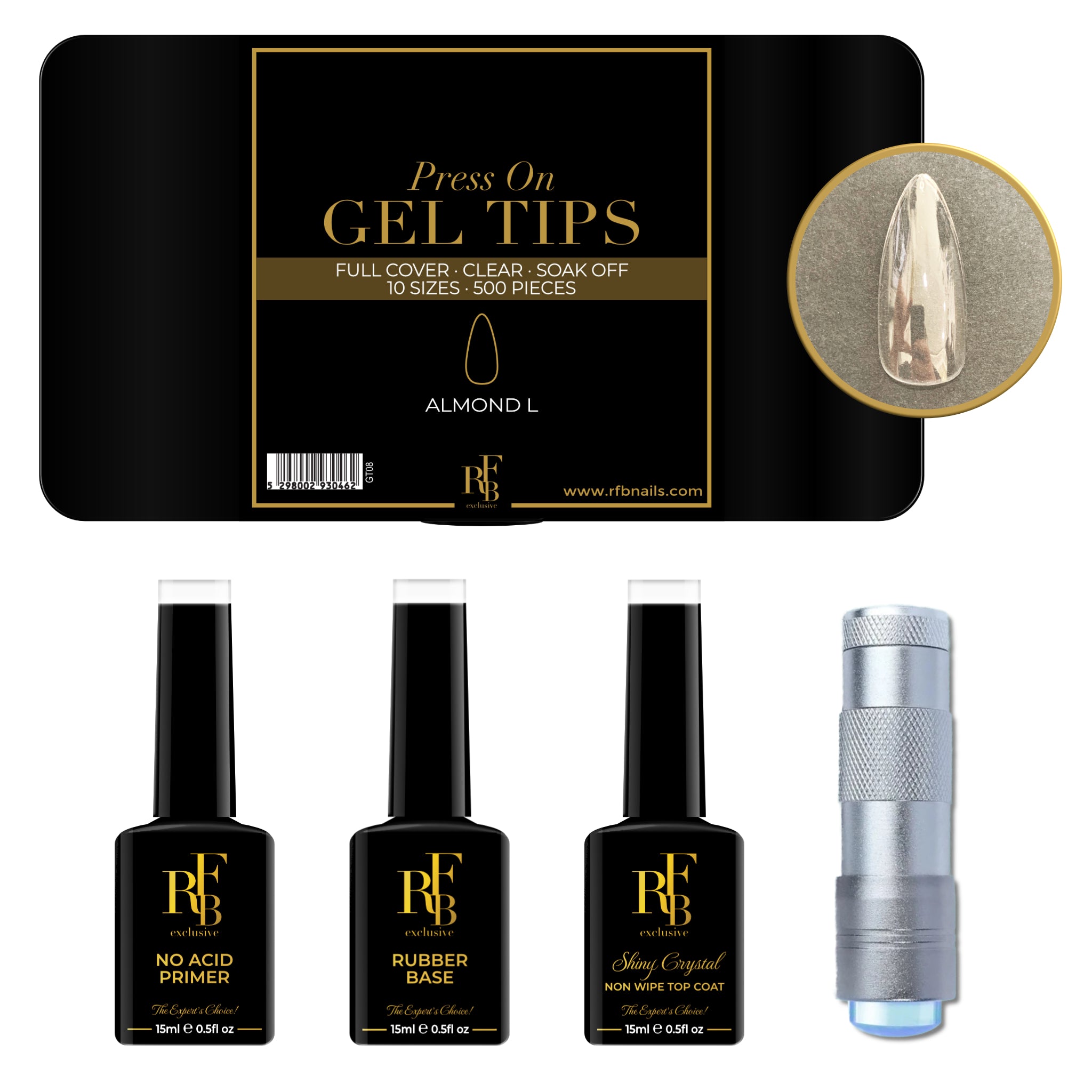 Gel Tips Starter Kit - Almond Long