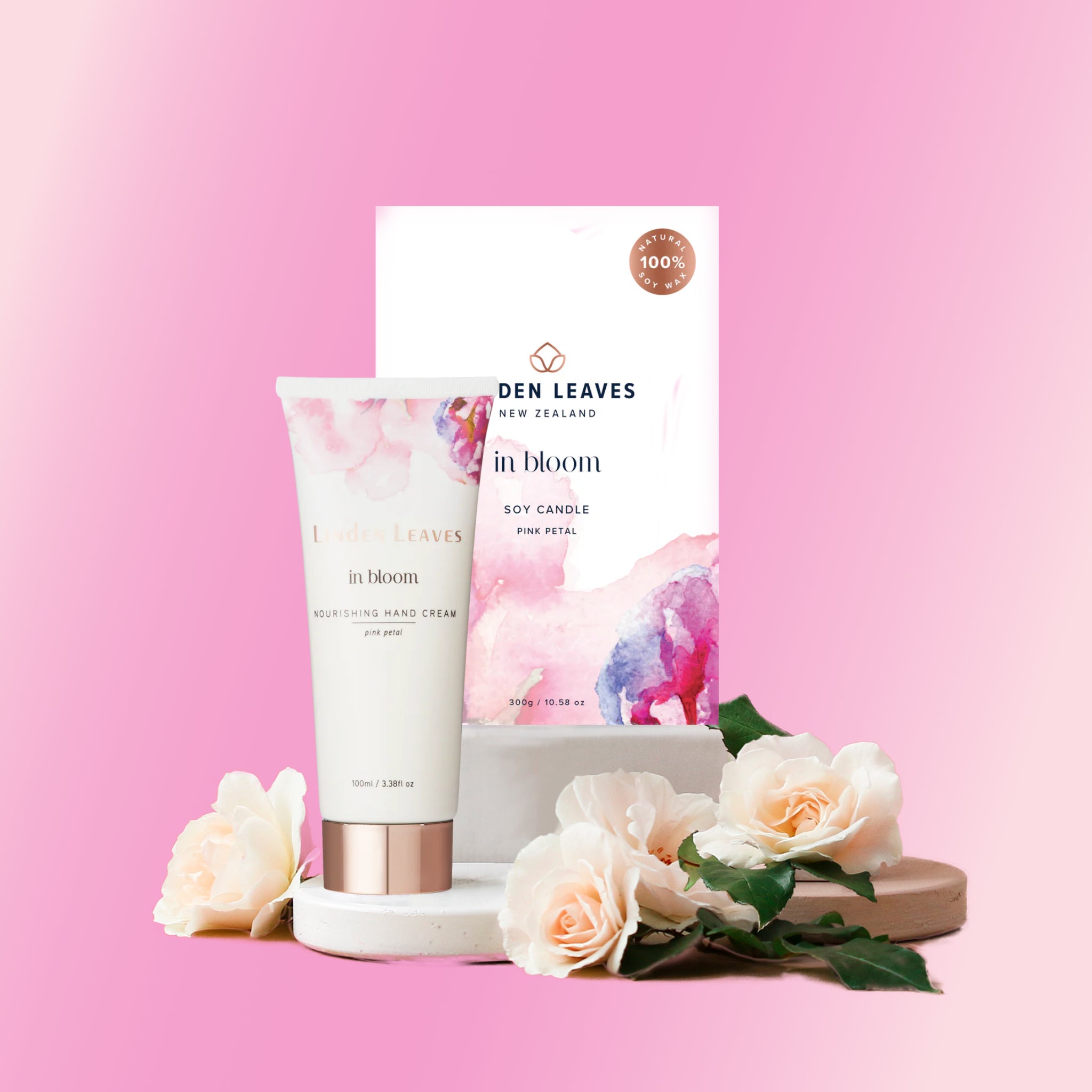 Valentine's Treat - Pink Petal Candle & Hand Cream