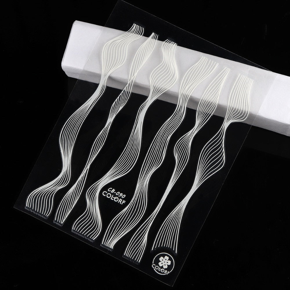 Abstract Lines Sticker · Silver