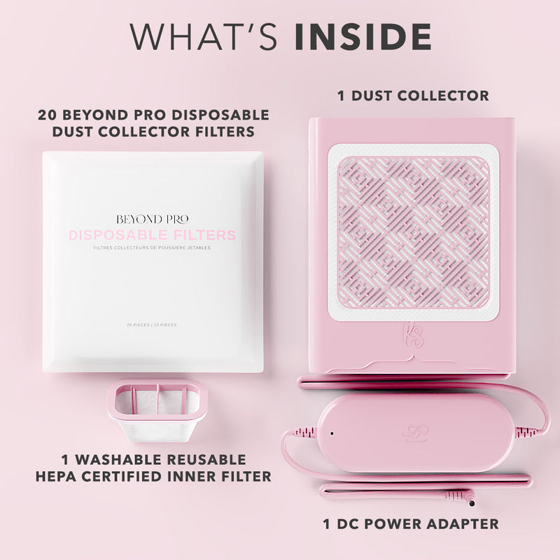 Kiara Sky Beyond Pro Nail Dust Collector in white with 170W motor and HEPA filters.