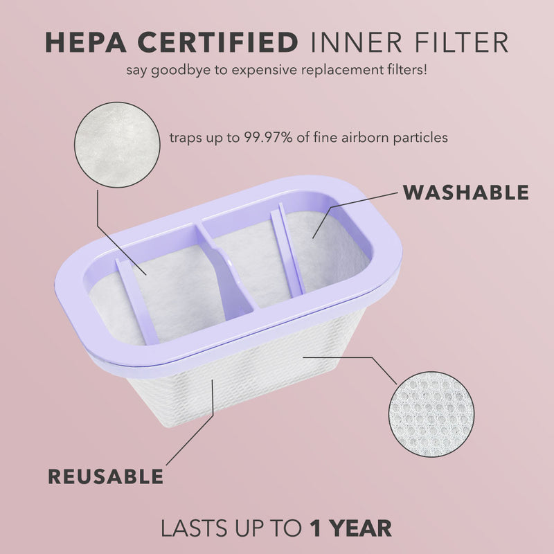 Kiara Sky Beyond Pro Nail Dust Collector in white with 170W motor and HEPA filters.