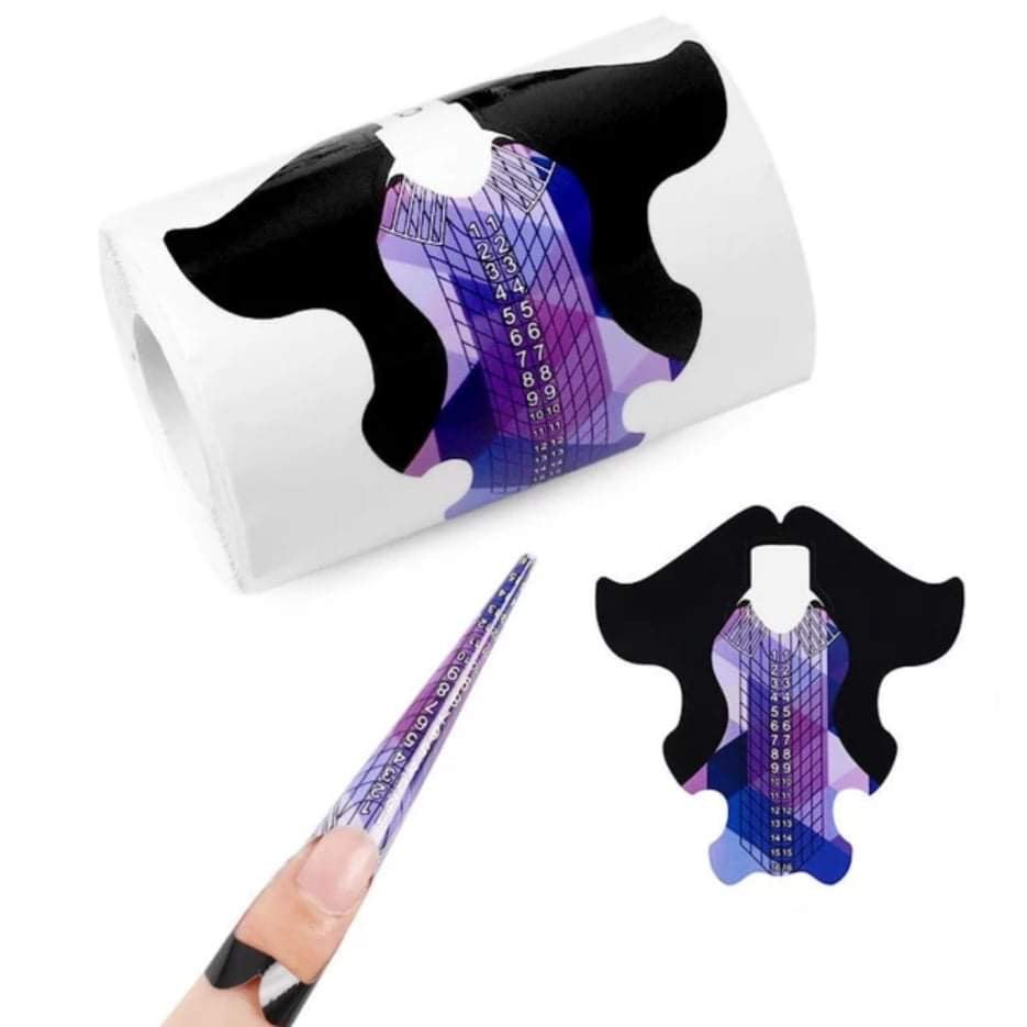 Nail Forms for Extensions 100pcs (Black/Purple)