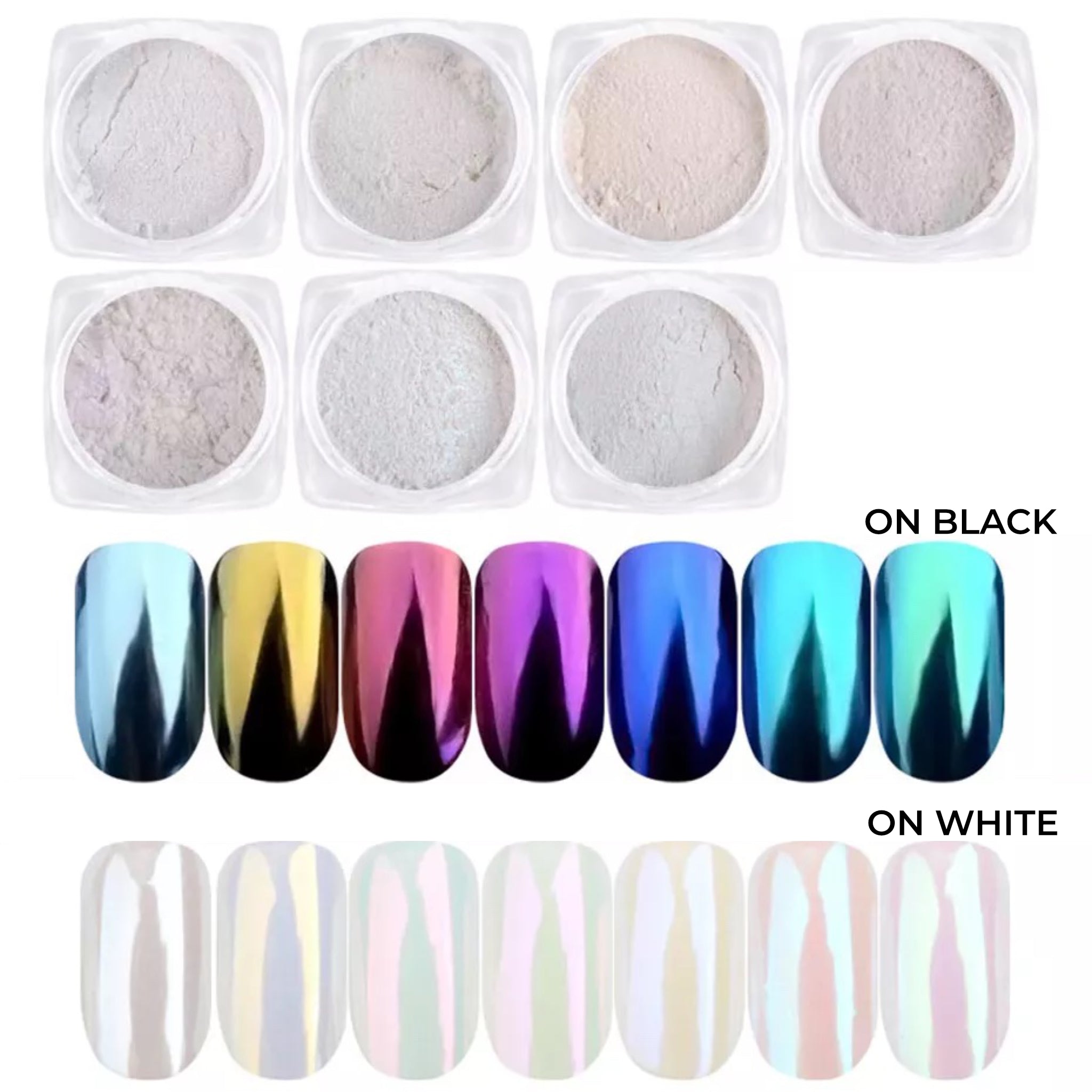 Nail Holographic Powders - 7pcs Set