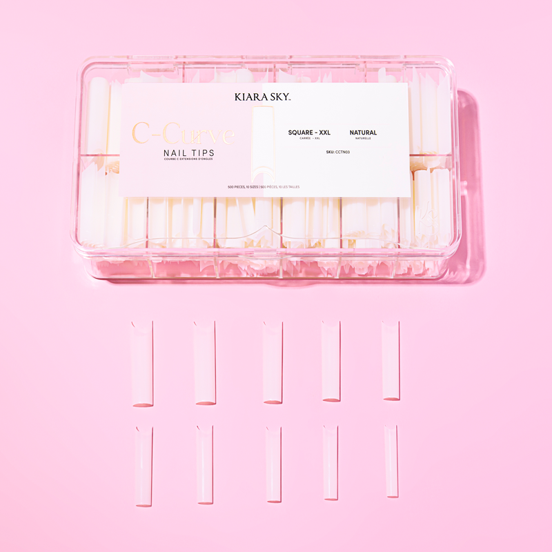 Square Nail Tips XXL - Natural