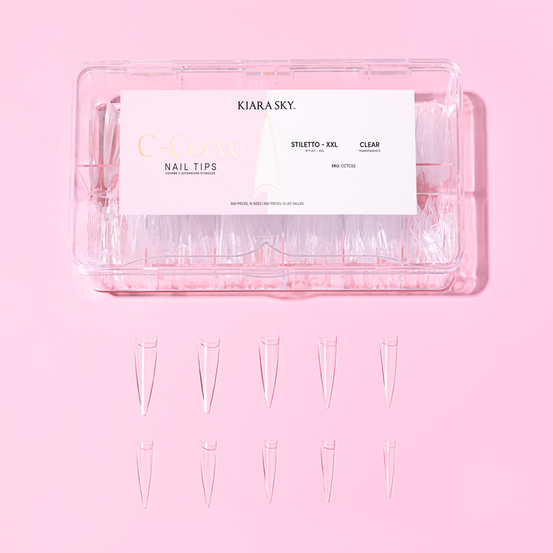 Stiletto Nail Tips XXL - Clear