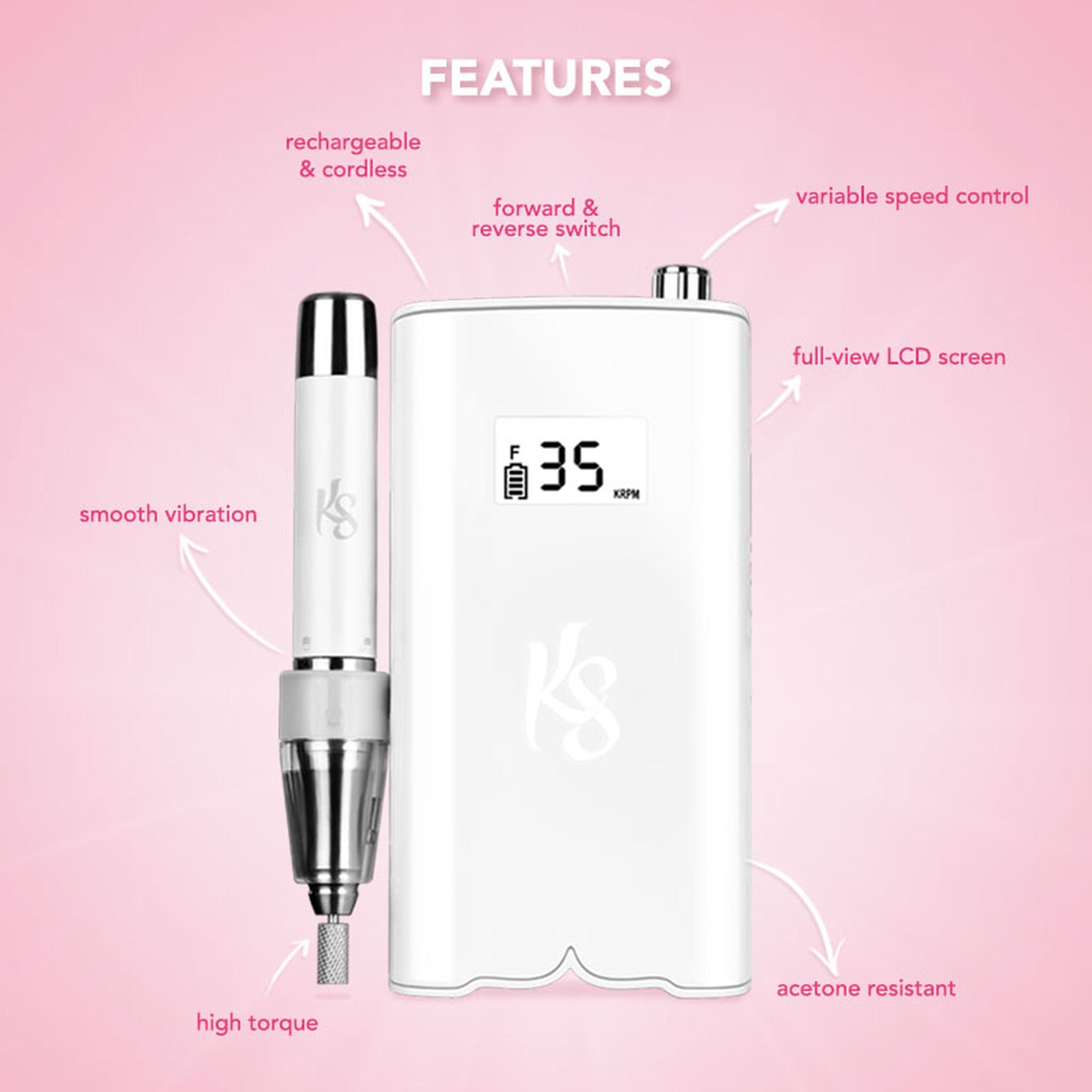 Beyond PRO Portable Nail Drill · White