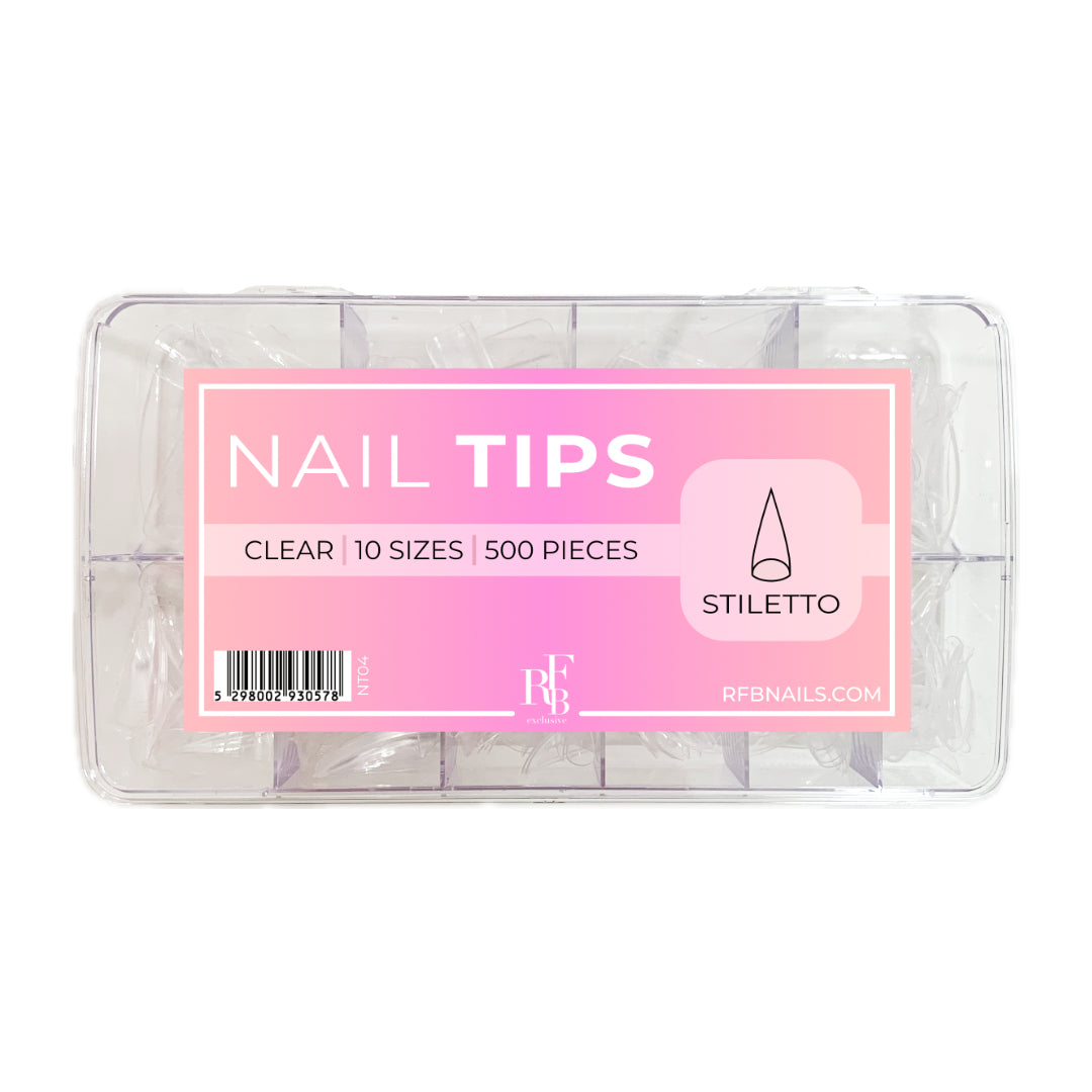 Stiletto Nail Tips - Clear