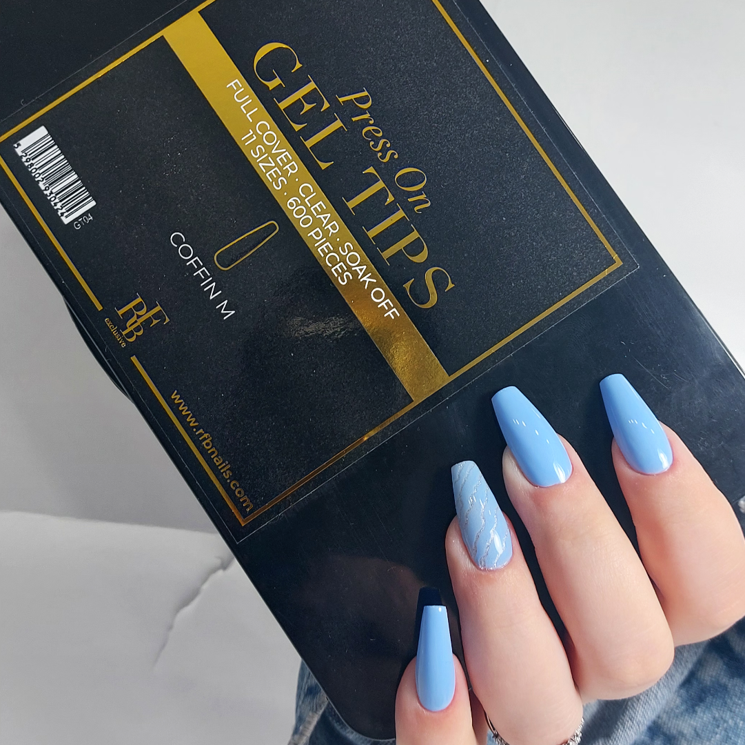 Gel Tips Coffin Medium · 600pcs