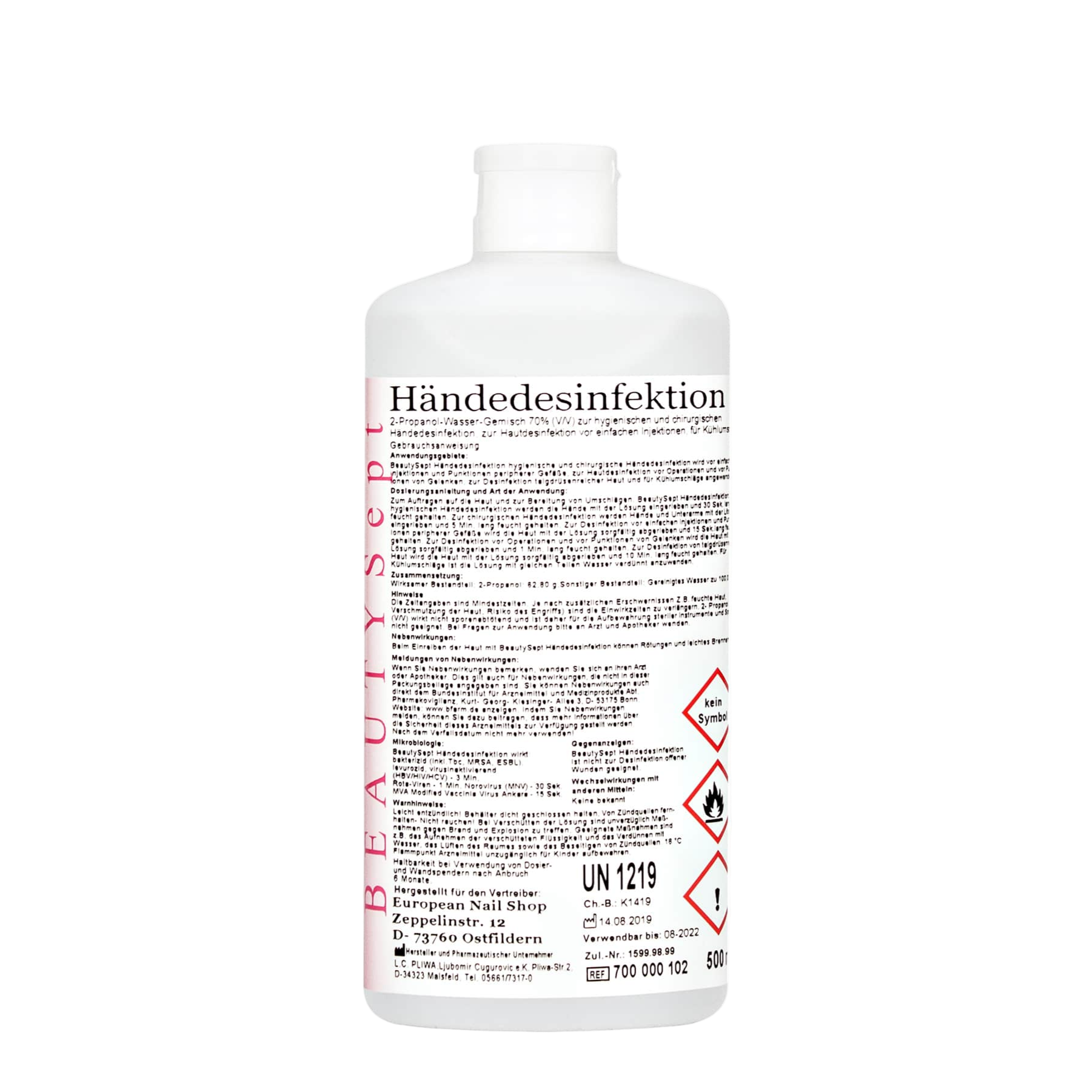 BEAUTYSept Hand Disinfectant 500ml (Refill)