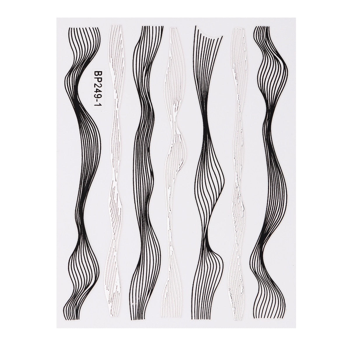 Abstract Lines Sticker · Black-Silver
