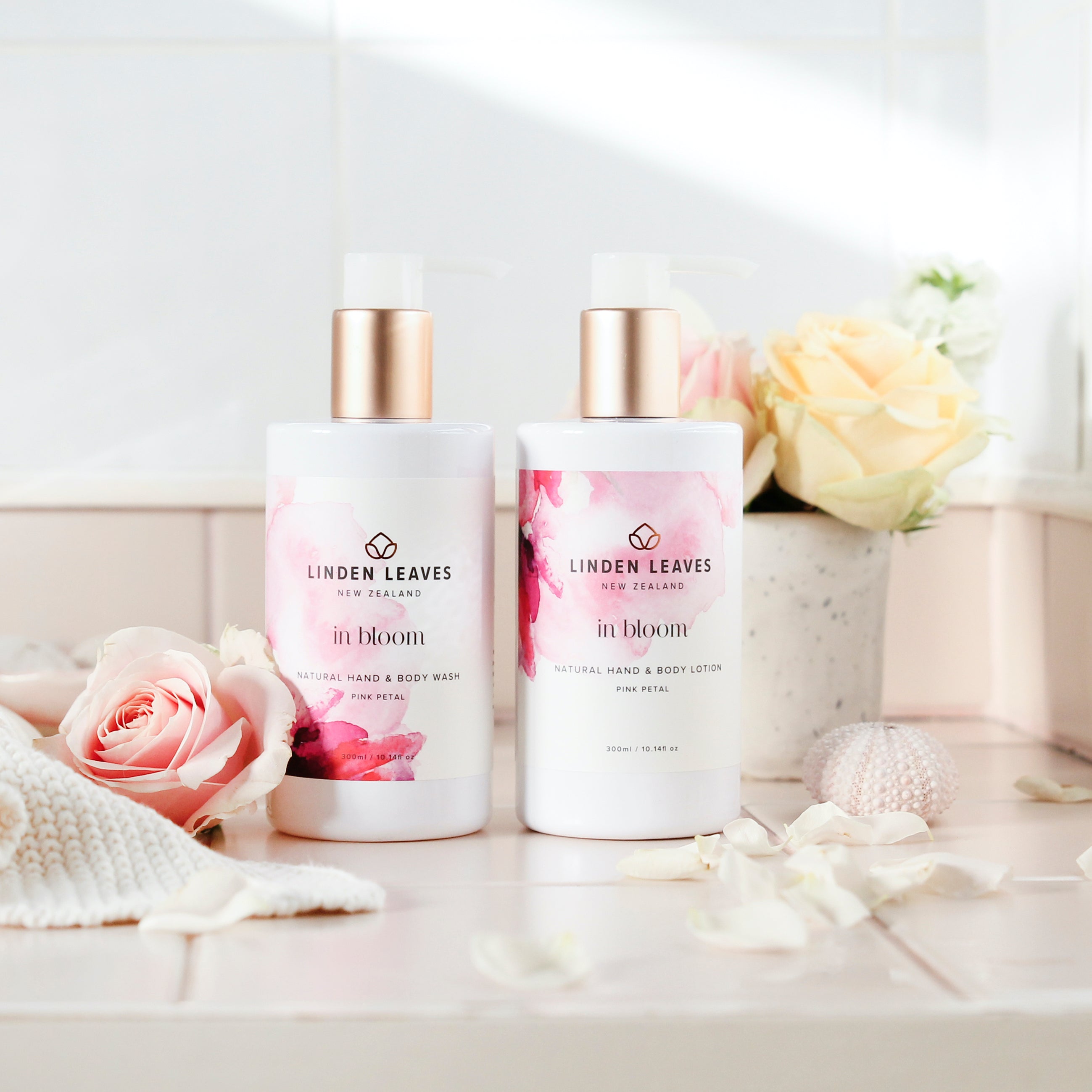 Pink Petal Hand & Body Lotion 300ml and Wash 300ml Boxed Set