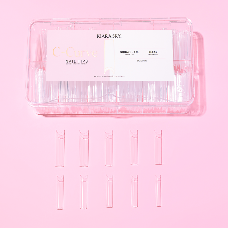 Square Nail Tips XXL - Clear